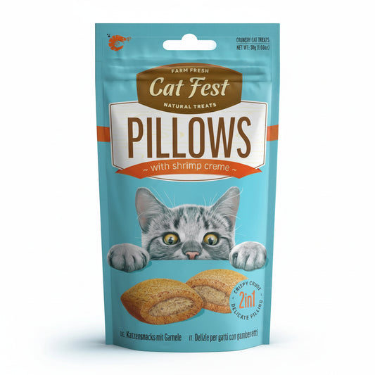 Cat Fest Pillows With Shrimp Cream[Weight - 30g]