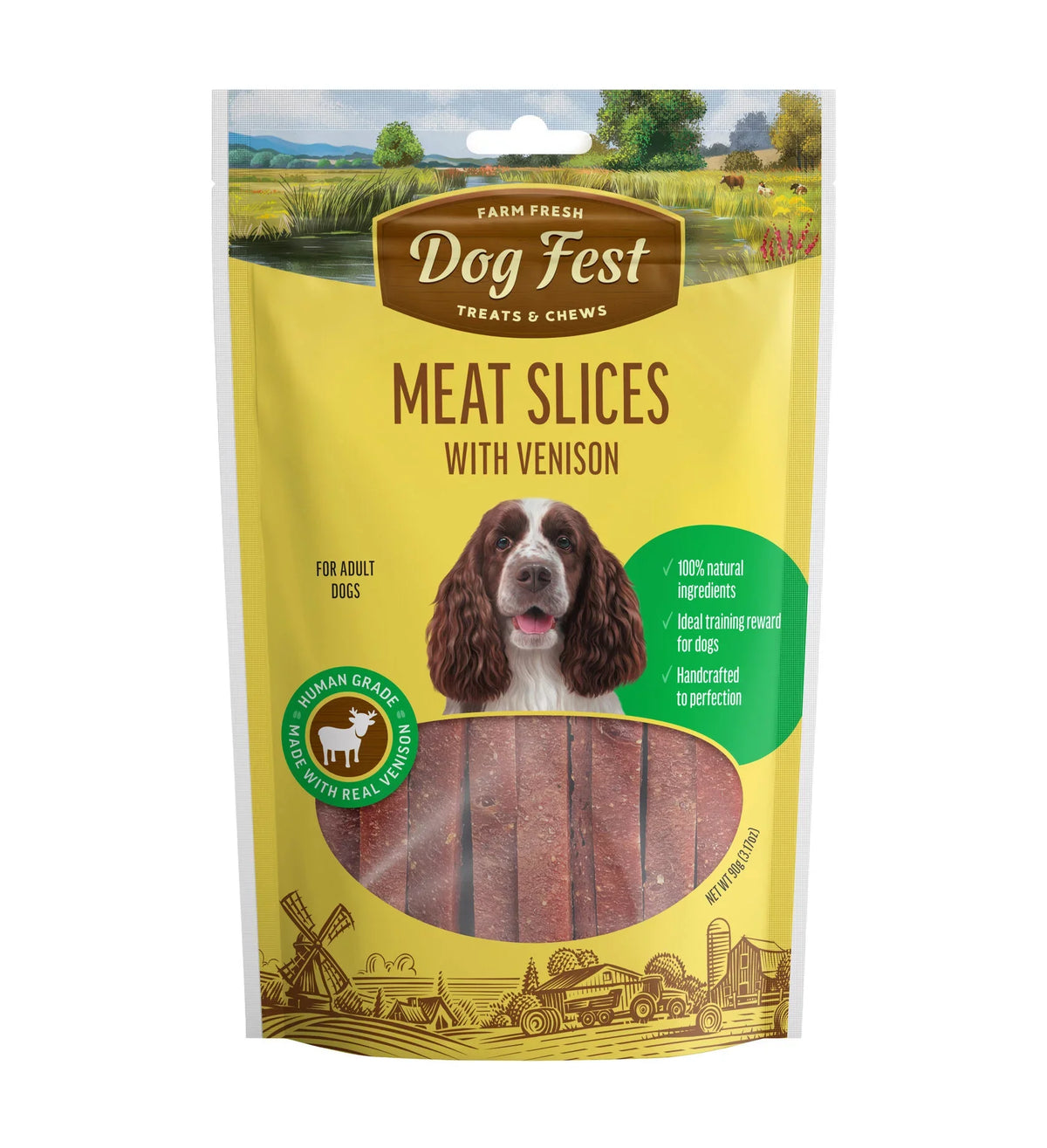 Dog Fest Slices With Venison For Adult Dogs - 90g
