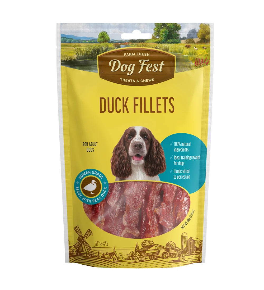 Dog Fest Duck Fillets For Adult Dogs - 90g