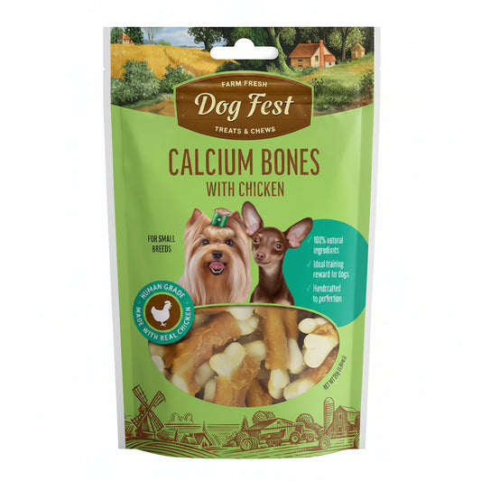 Dog Fest Calcium Bones With Chicken For Mini-Dogs - 55g