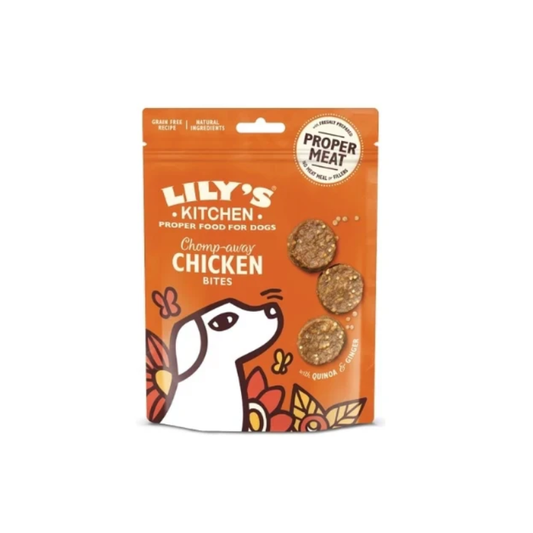 Lily's Kitchen Chomp-Away Chicken Bites Dog Treats 70G