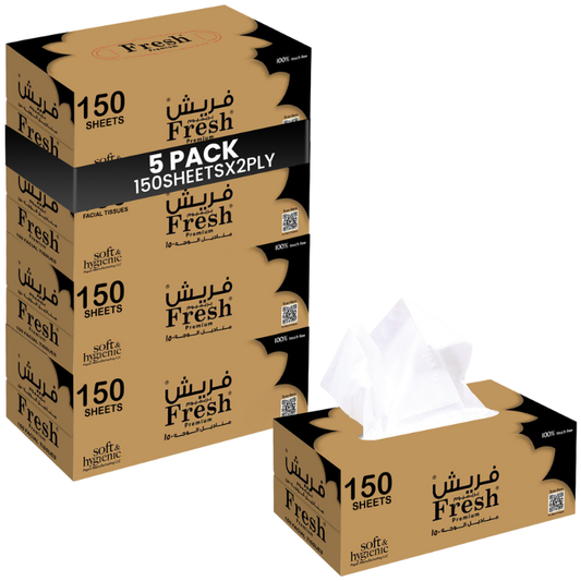 Fresh Facial Tissue – 150 Sheets | Soft, Hygienic & Premium 2-Ply Tissues