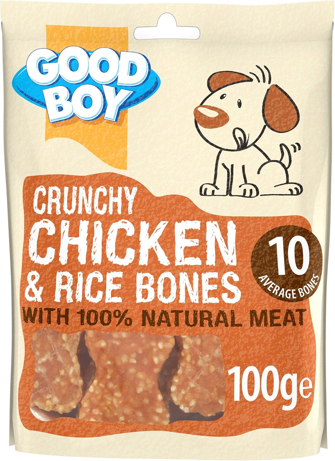 GOOD BOY Armitage Crunchy Chicken & Rice Bones Dog Treats 100g