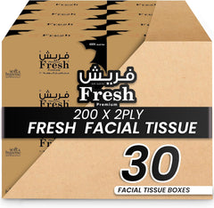 Fresh Facial Tissue – 200 Sheets | 2-Ply | 5 BXS PKT