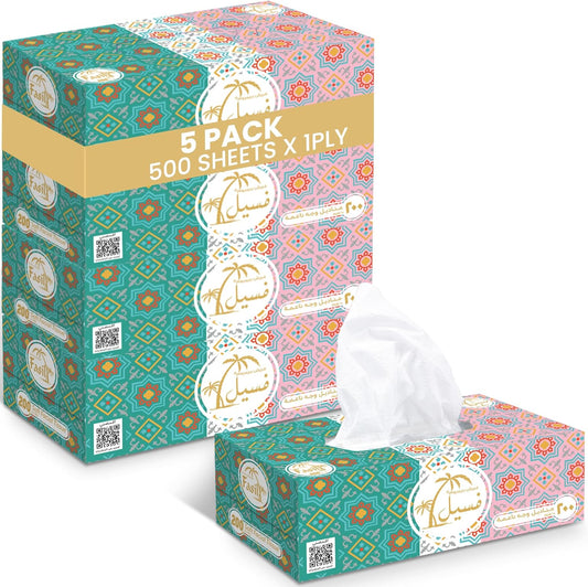 Fasil Facial Tissue – 200 Sheets 1-Ply | Soft Disposable Facial Tissues