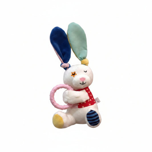 Rabbit Plush Friendz with Squeaker & TPR Ring