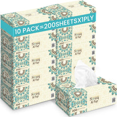 SOUQ AL FAJR Facial Tissue – 200 Sheets | 5 Boxes x 1 Packet | Soft & Premium