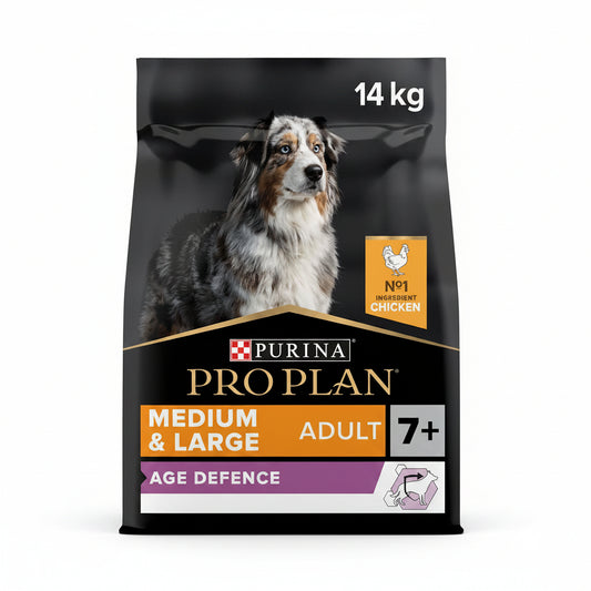 Purina Pro Plan Age Defence Medium and Large Senior 7+, Dry Dog food with Chicken, 14 kg