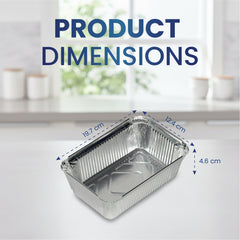 Aluminium Food Containers with Paper Lids – Multiple Sizes | Food-Grade Takeaway Packaging