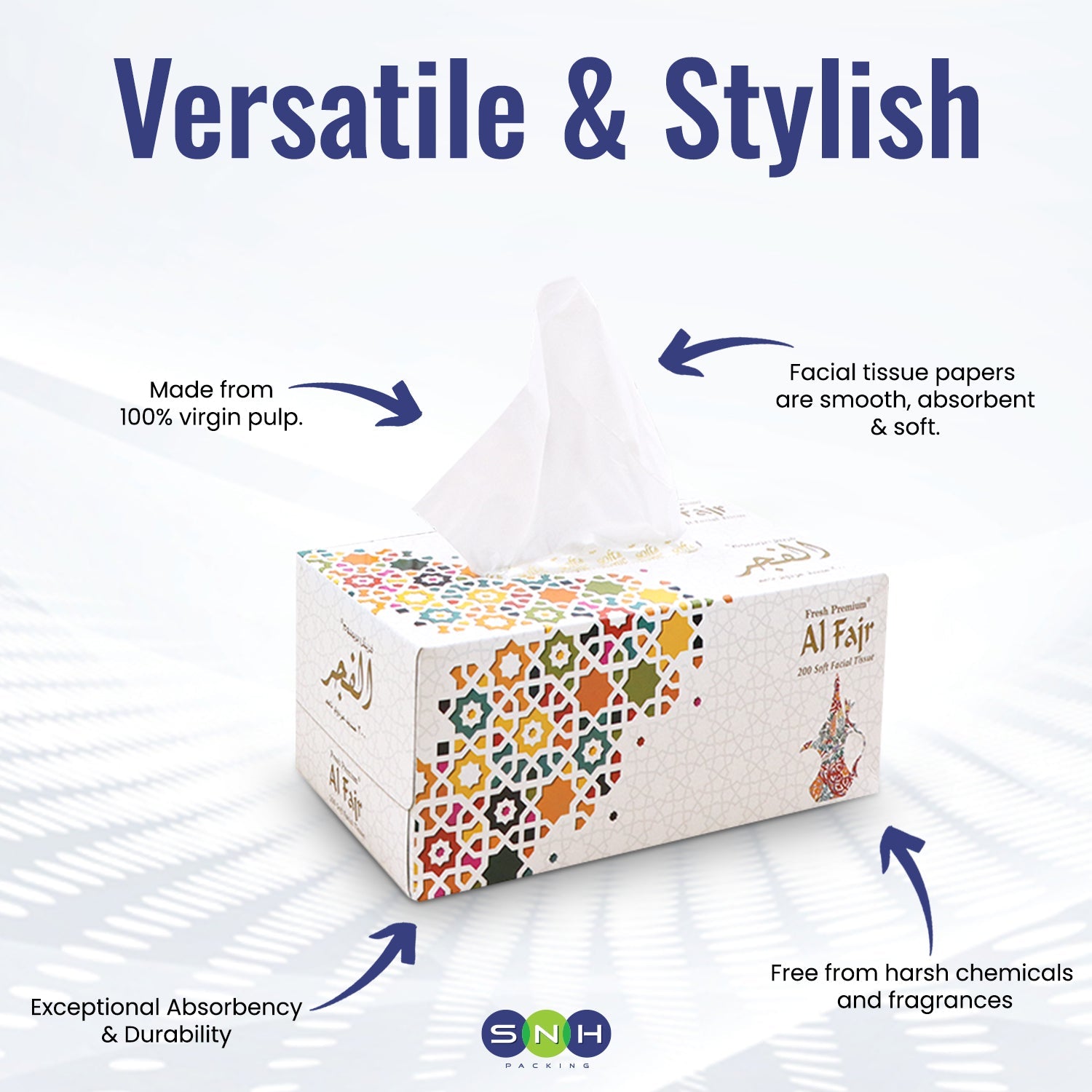 Al Fajr Facial Tissue 200 Sheet Pack 30 Pieces