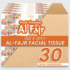 Al Fajr Facial Tissue 150 Sheets 2 Ply Pack 30 Pieces