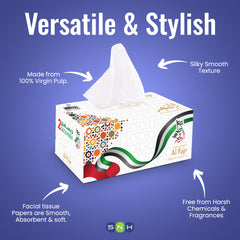 مناديل الوجه الطازجة 500 منديل مكون من طبقتين، 5 قطع