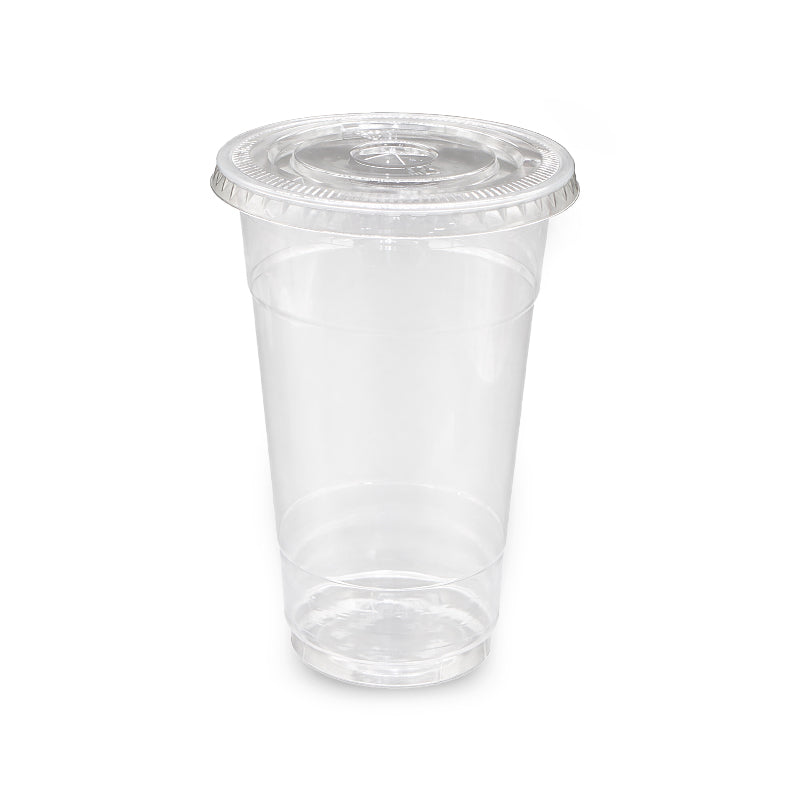 RPET Cups With Lid - Disposable Cold Drink Cups