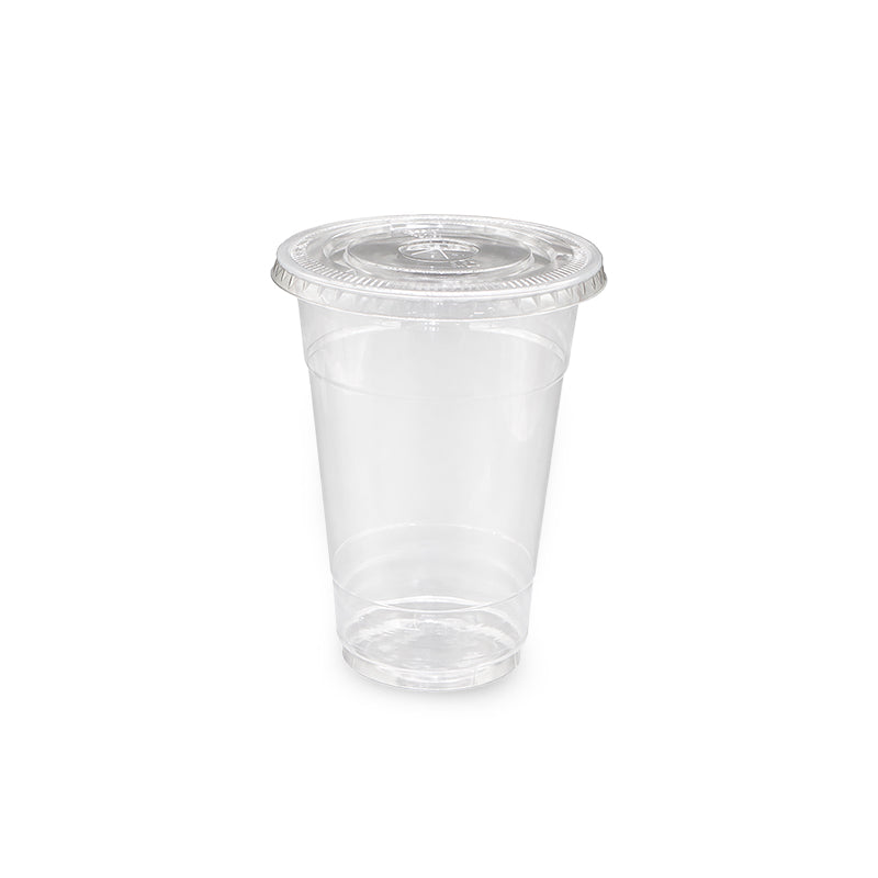 RPET Cups With Lid - Disposable Cold Drink Cups