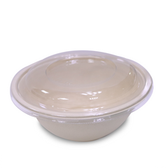 Bagasse Round Containers with Lids | CH550–CH1000 | Eco-Friendly Takeaway Boxes | Bulk Pack