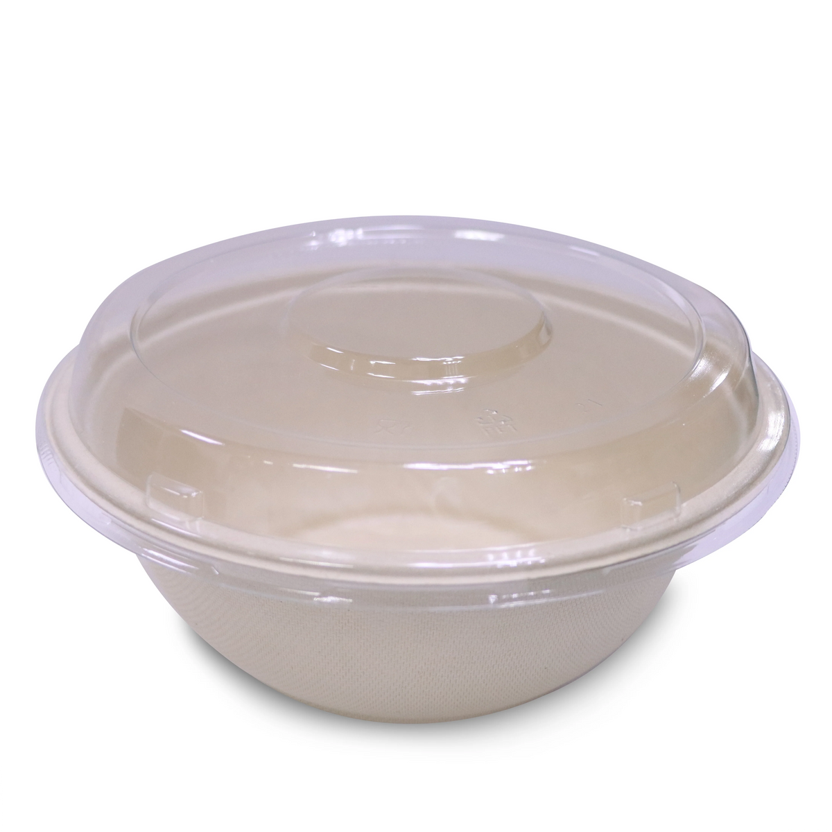 Bagasse Round Containers with Lids | CH550–CH1000 | Eco-Friendly Takeaway Boxes | Bulk Pack