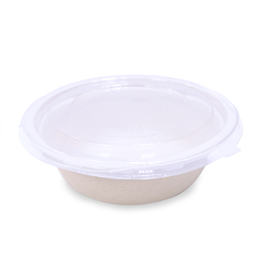 Bagasse Round Containers with Lids | CR12–CR40 | Eco-Friendly Takeaway Bowls | Bulk Pack