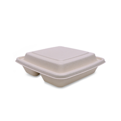 Bagasse Square Containers with Lids | Multiple Sizes | Bulk Eco-Friendly Takeaway