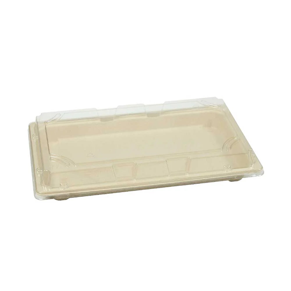 Bagasse Sushi Containers – 0.1 to 2.0, BP30 & BP40 | With PET Lids | Eco-Friendly Takeaway Boxes