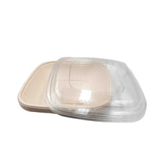 Bio-Degradable Square Container CB32 Pet Lid 25 Pieces