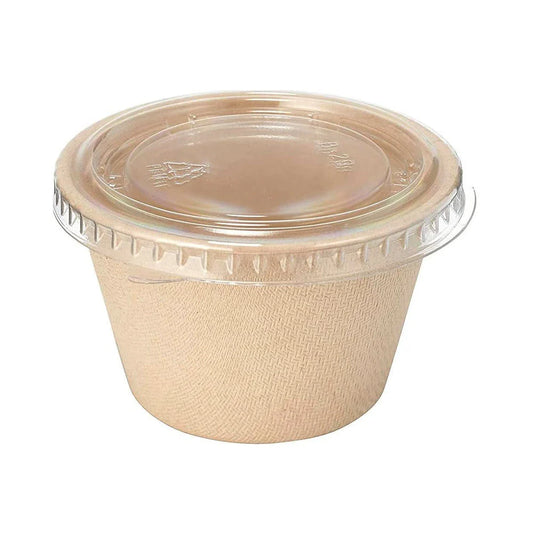 Bagasse Portion Cups with Lids | Eco-Friendly, Compostable & Food-Grade Containers
