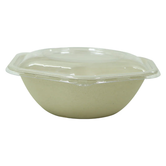 Bagasse Hexagon Containers with PET Lids – CBH750 & CBH1000 | Eco Takeaway Boxes
