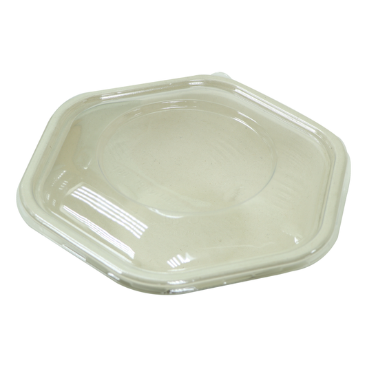 Bagasse Hexagon Shape Bowl 750ML With Pet Lid 300 Pieces - Your One Stop Solution UAE