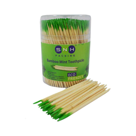 Bamboo Wooden Toothpicks Box 350 Pieces