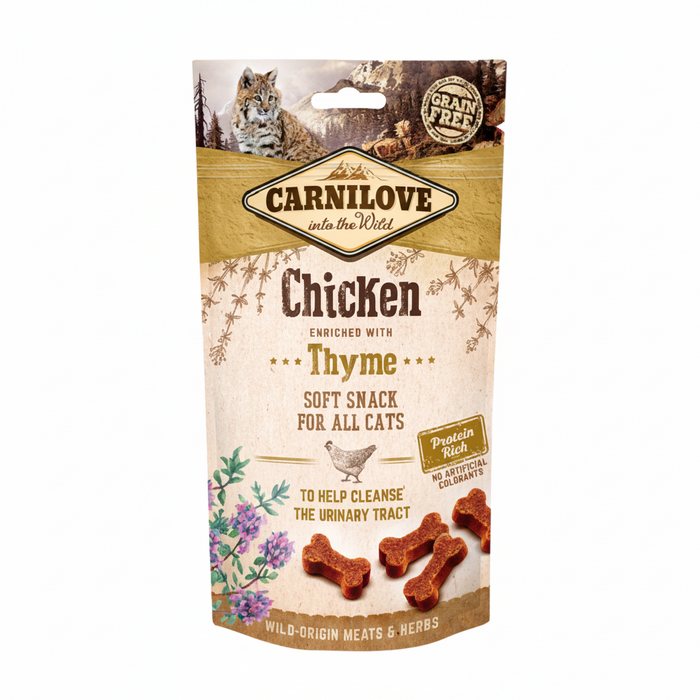 Carnilove Chicken enriched with Thyme Soft Snack for Cats 50g