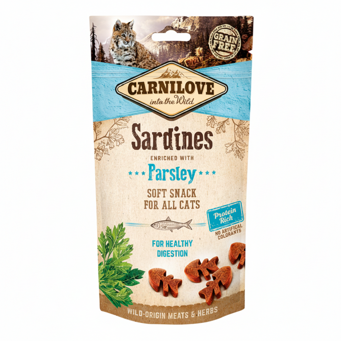 Carnilove Sardine enriched with Parsley Soft Snack for Cats 50g
