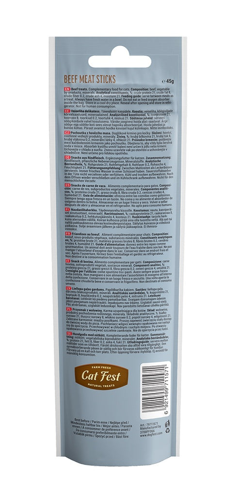 Cat Fest Meat Sticks Beef For Cat - 45g