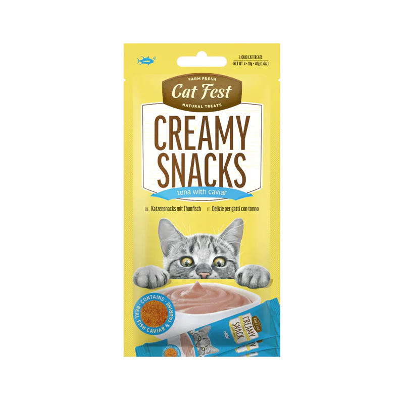 Cat Fest Creamy Snacks- Tuna With Caviar 4x10g