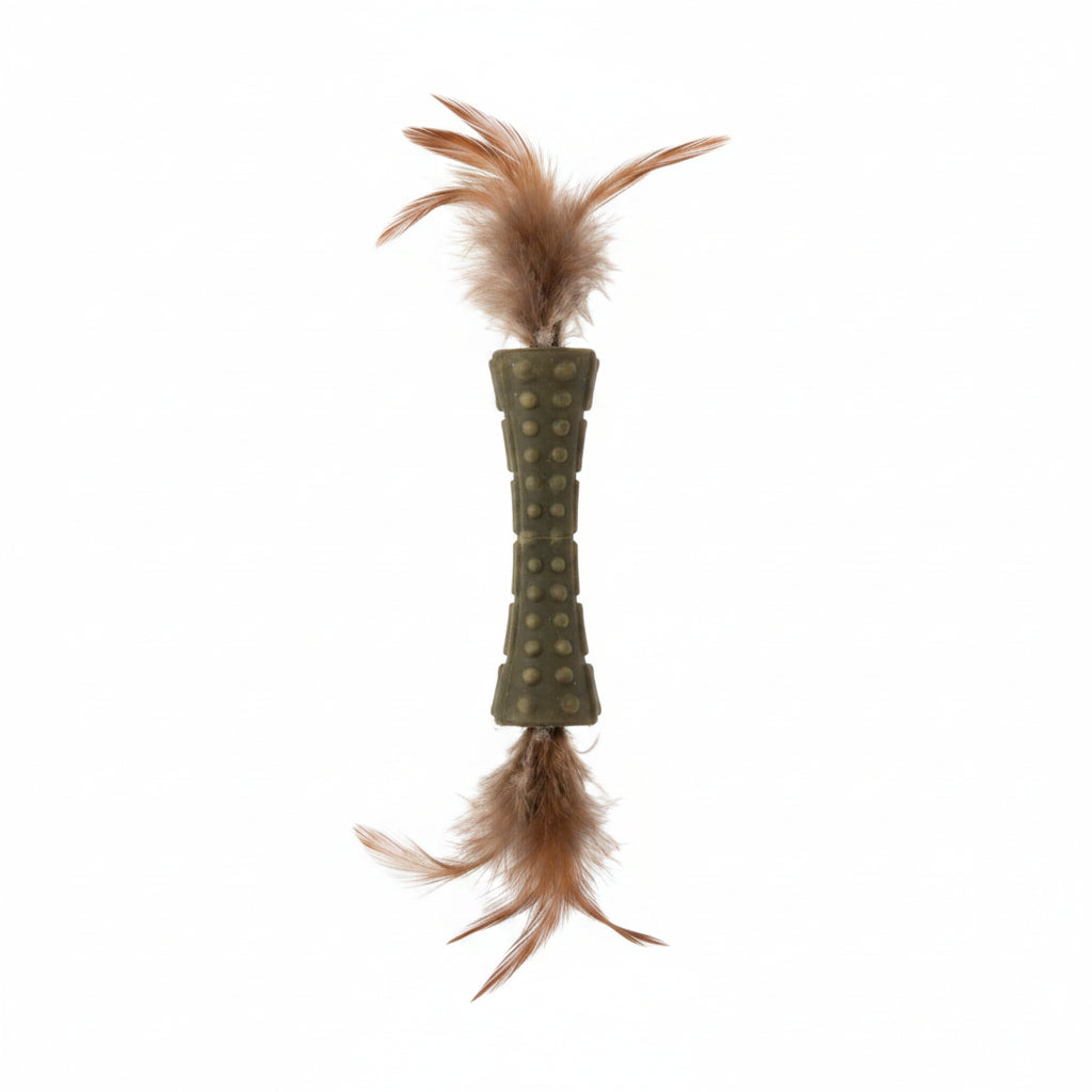 Catnip “Johnny Sticks” with Double Side Natural Feather