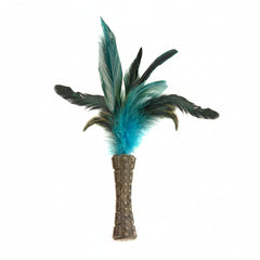 Catnip “Johnny Sticks” with Natural Feather (Green)