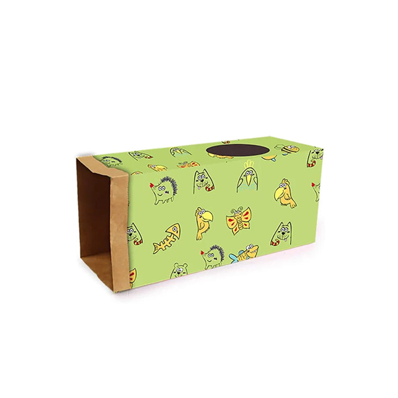 ALL FOR PAWS afp- Catoon Kraft Paper Tunnel - Green