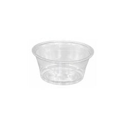 R-PET SAUCE CUP 2OZ 3.25OZ  WITH FLAT LID 3.25DIA
