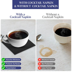 Black Paper Napkins – Available in Multiple Sizes  | 50 PCS x 40 PKTS | Soft, Absorbent & Hygienic Table Napkins