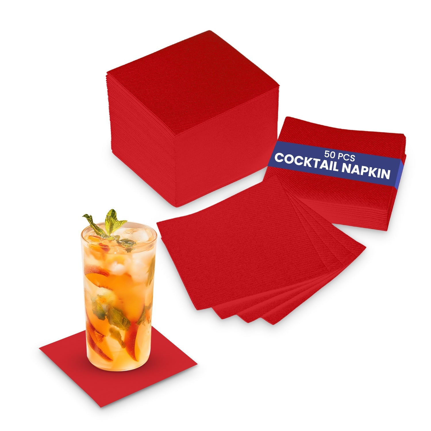 Cocktail Paper Napkin 2 Ply Pack of 50 Pieces