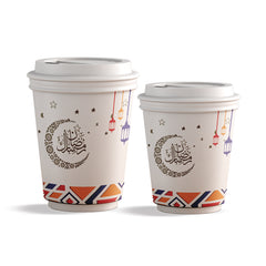 Ramadan Double Wall Paper Cup 8 Oz 25 Pieces, SNH Packing