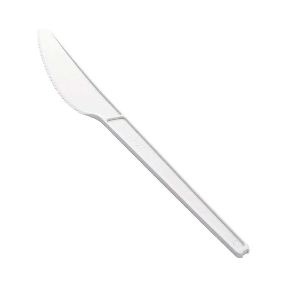 Bio-Degradable PLA White Knife 50 Pieces