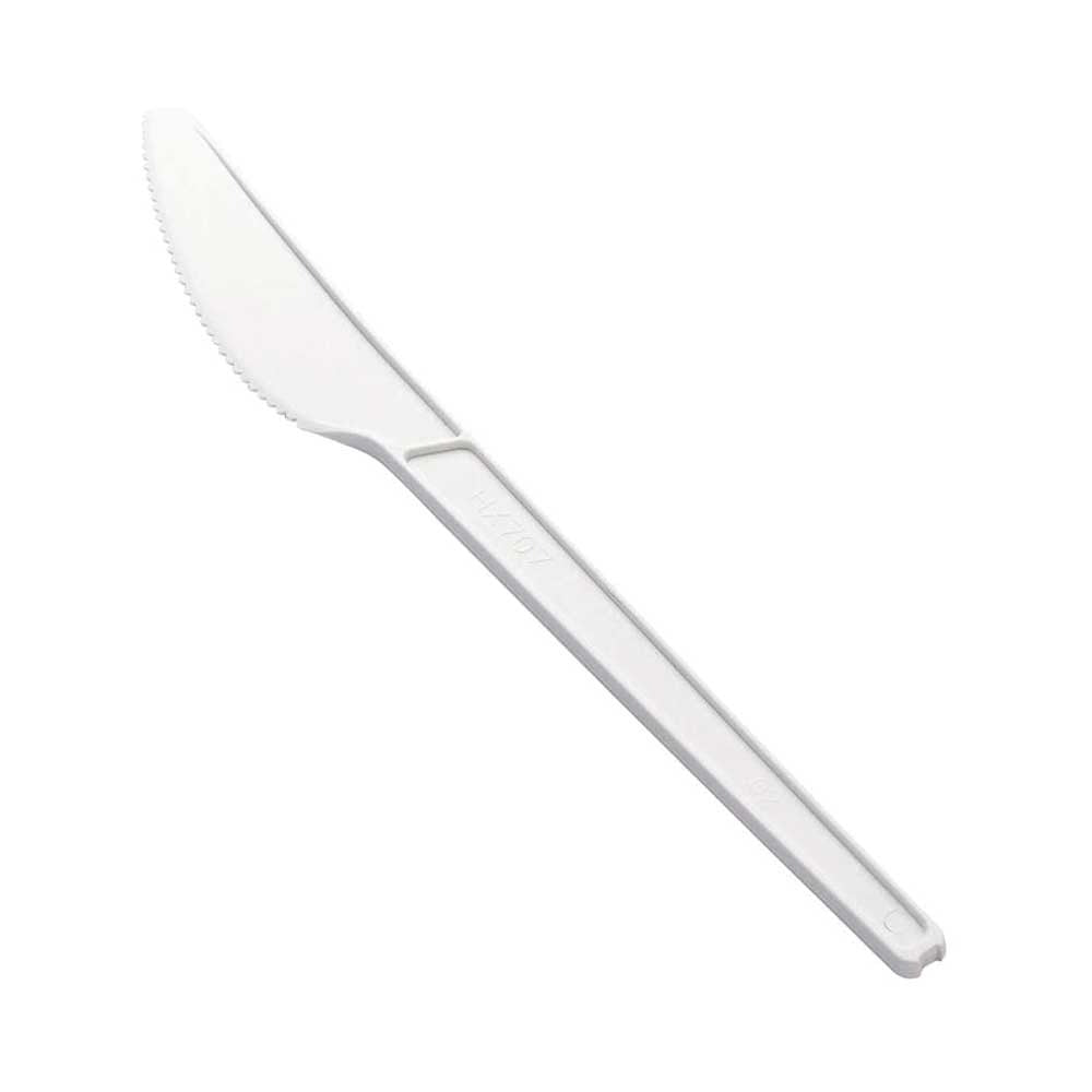 CPLA Individual Cutlery – Fork, Knife & Spoon (Black & White) – Biodegradable Disposable Tableware