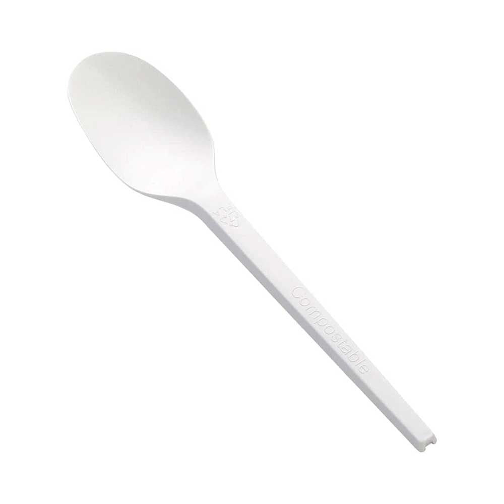 CPLA Individual Cutlery – Fork, Knife & Spoon (Black & White) – Biodegradable Disposable Tableware