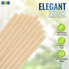 Eco Friendly PLA Brown Coffee Straw 6MM 100 Pieces