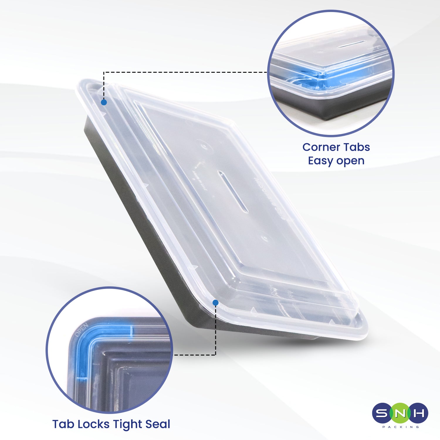 Microwave Container With Lid 1 Compartment 1X250 Pieces
