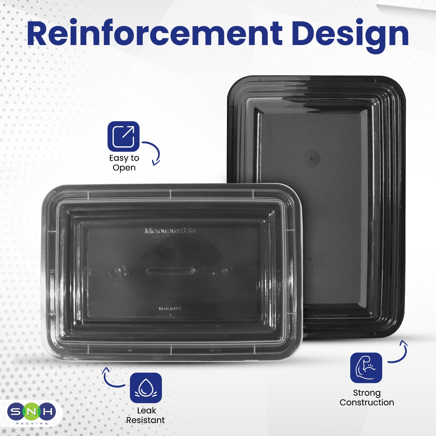 Microwave Container With Lid 1 Compartment 1X250 Pieces