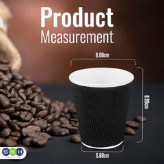 كوب قهوة ريبل 8 أونصة أسود 1 × 500 قطعة