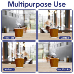 Kraft Ripple Coffee Cup Without Lid