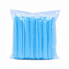 Disposable single elastic hair net for kitchens, restaurants and catering use