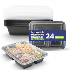 Microwave Food Containers with Lids – Multiple Sections | Durable Meal Prep Boxes