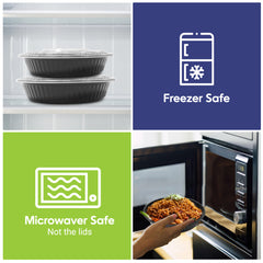Round Microwave Container 37oz With Lid